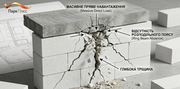 Тріщини в стінах з газобетону: Топ-5 фатальних помилок при кладці першого ряду та армуванні, які зруйнують ваш дім