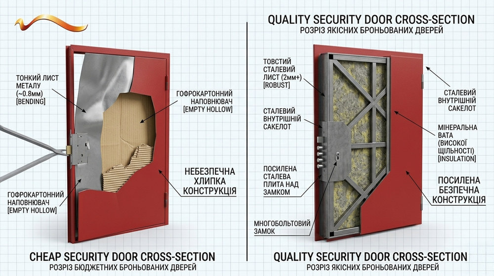 Яку товщину металу обрати для надійних вхідних дверей: 2 мм чи 3 мм? Розвінчуємо міфи про безпеку