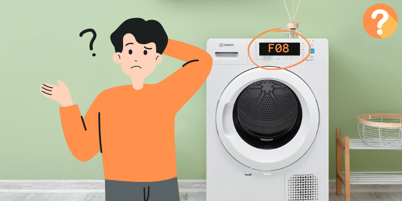 Помилка F08 у пральній машині Indesit: причини та ремонт